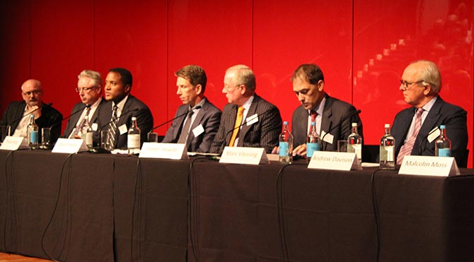 The main panel includes from left to right, Henry Fairpo of Fjord, Simon Bell of Donatantonio, Trevor Hope of Beringea, Stuart Veale of Beringea, Peter Hewitt, Chairman of ProVen Planned Exit VCT, Marc Vlessing, Chairman of ProVen Growth & Income VCT and Andrew Davison, Chairman of ProVen VCT.